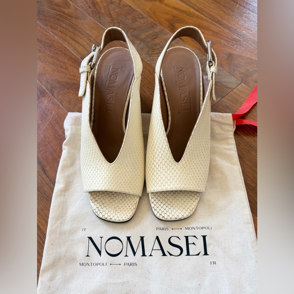 Nomasei - Baghera Sandals - Embossed Pompeii White - Picture 4 of 11